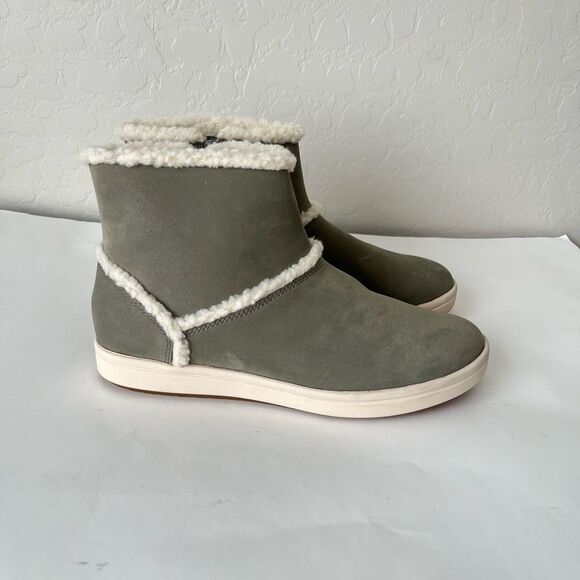 Clarks Step Glow Rose Sherpa Side Zip Boots NEW NWOT - Picture 2 of 11